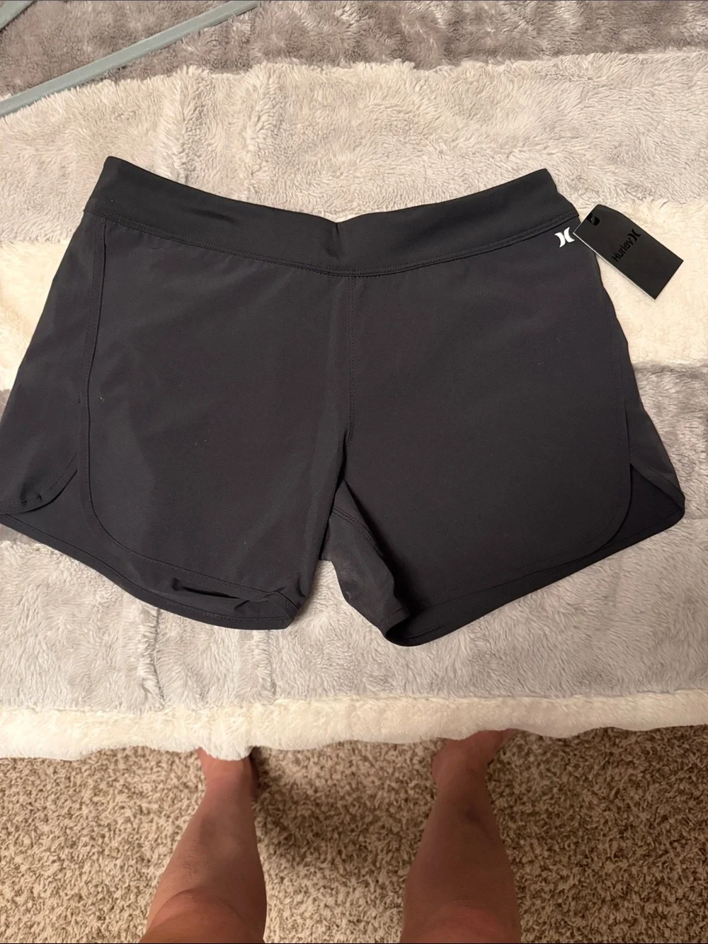Hurley Women's Black Athletic Stretch Shorts